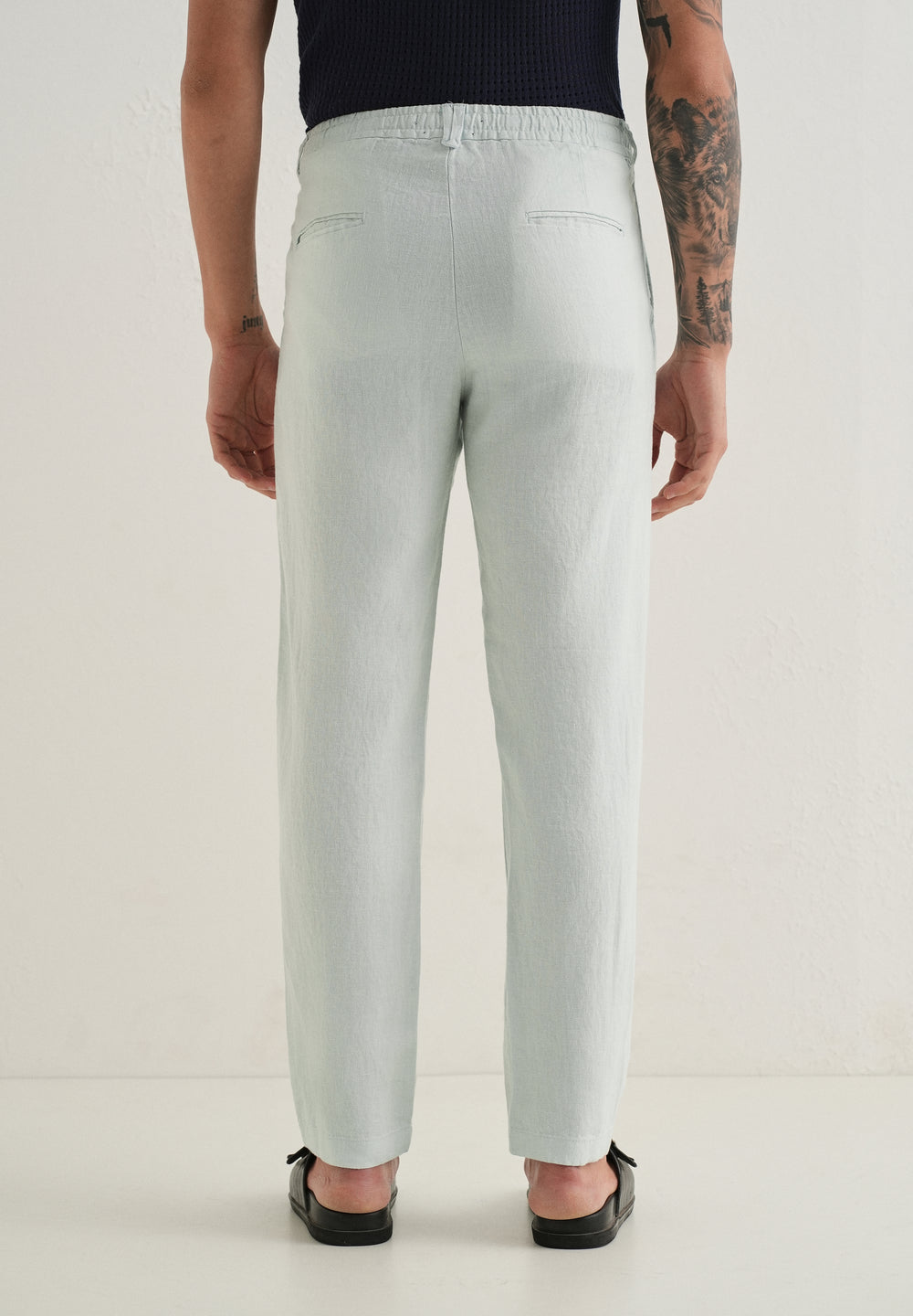 Pastel Blue Linen Pant