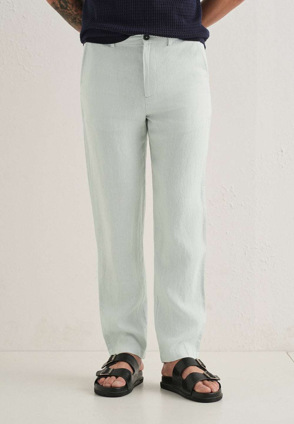 Pastel Blue Linen Pant