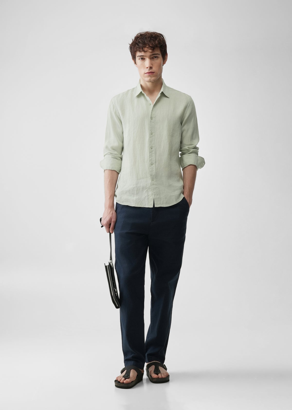 Pastel Green 100% Pure Linen Shirt