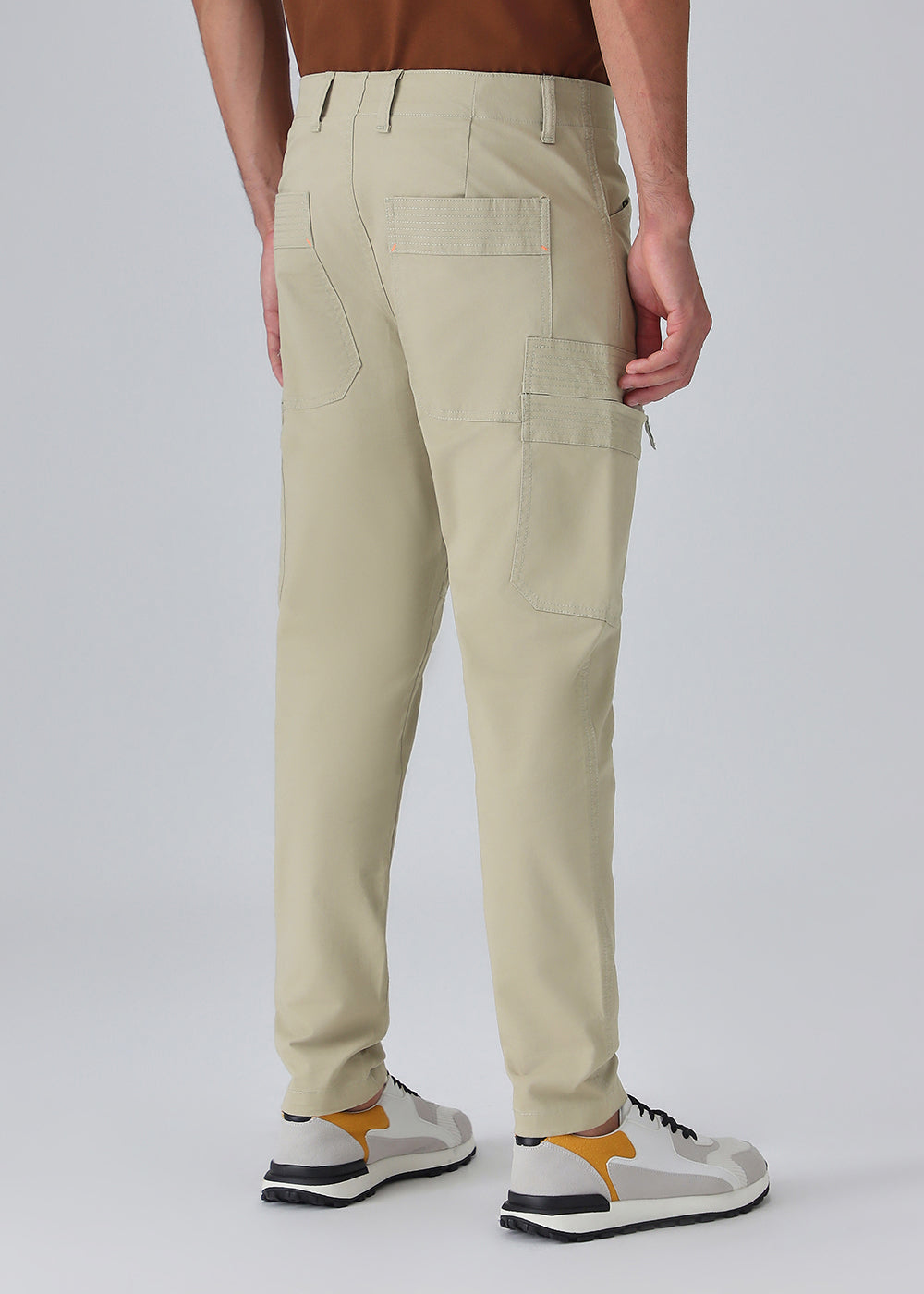 Celadon Green Zip Cargo Pants