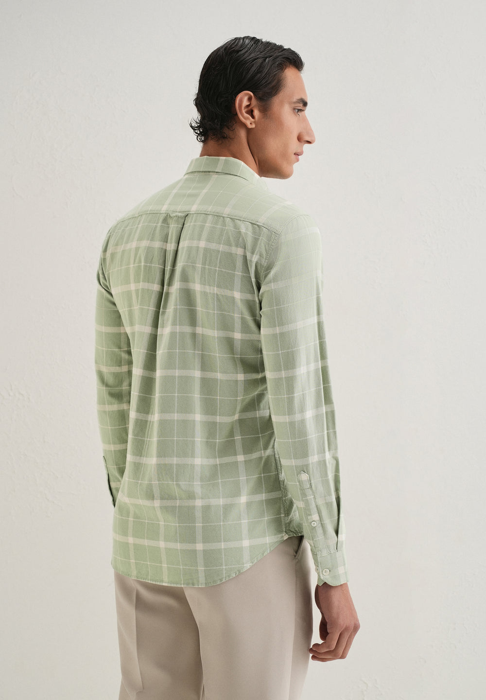 Pastel Green Check Shirt