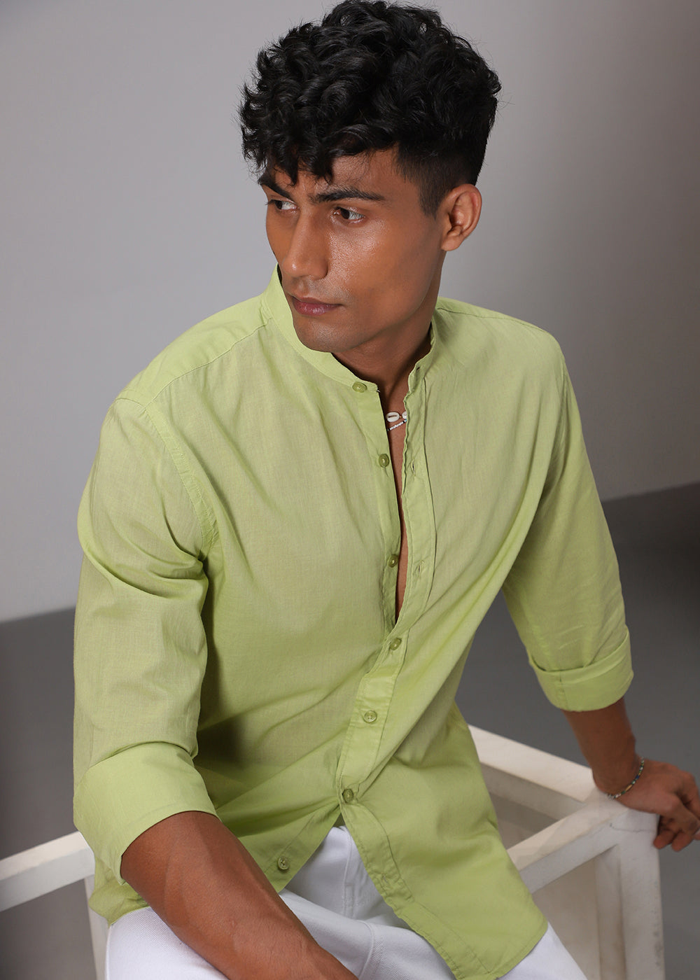 Pastel Green Cotton Shirt