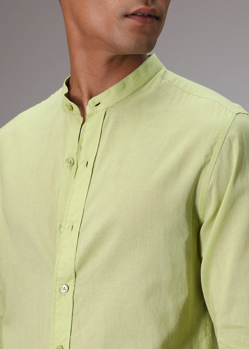 Pastel Green Cotton Shirt