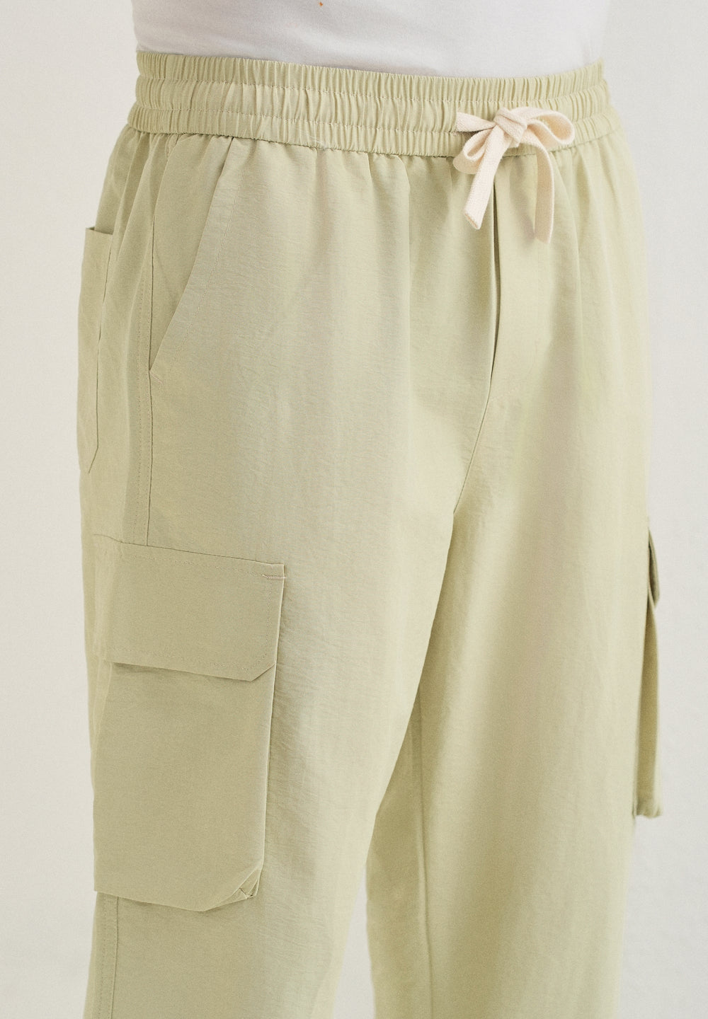 Pastel Green Relaxed Fit Cargo Pant