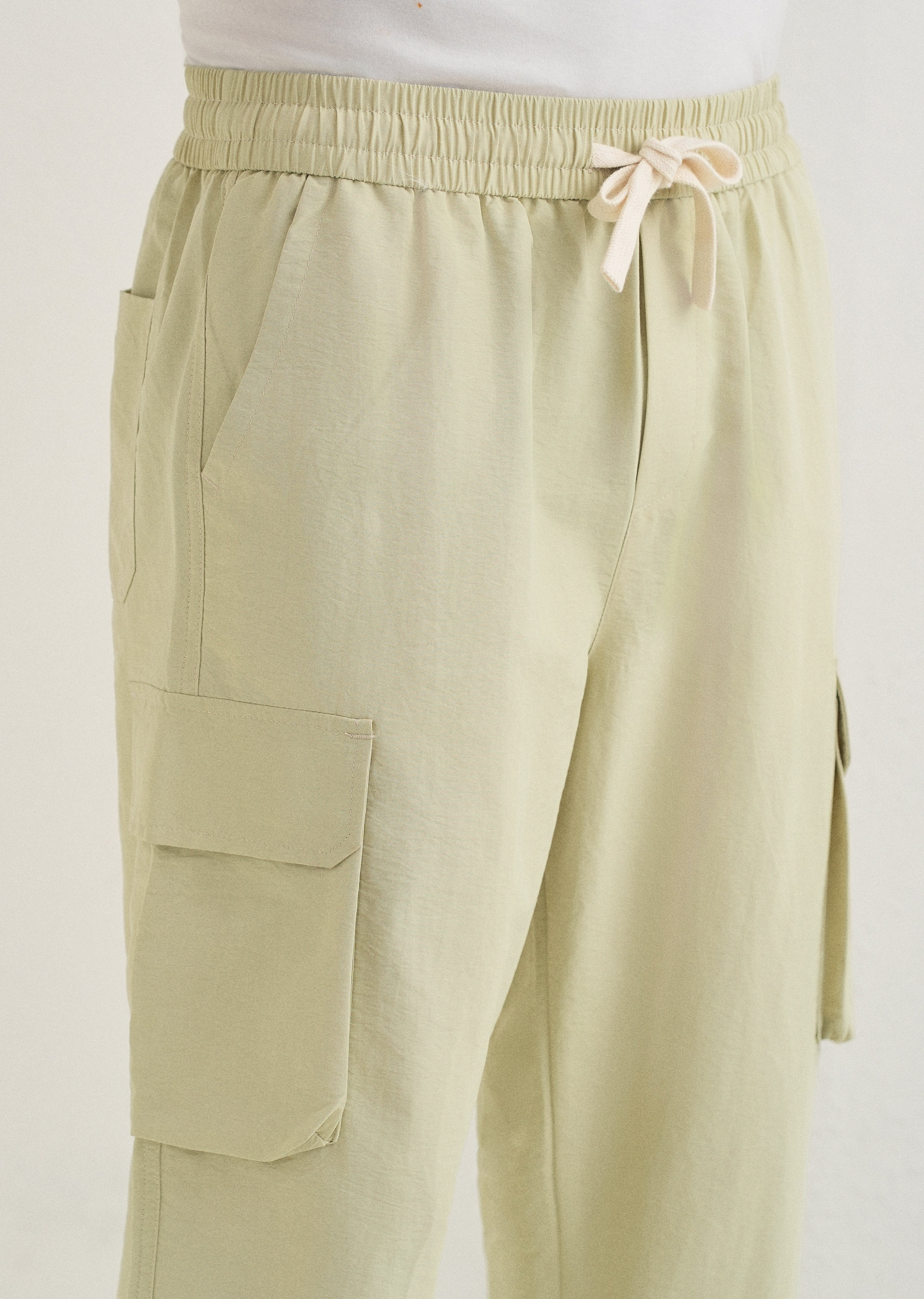 Pastel Green Relaxed Fit Cargo Pant