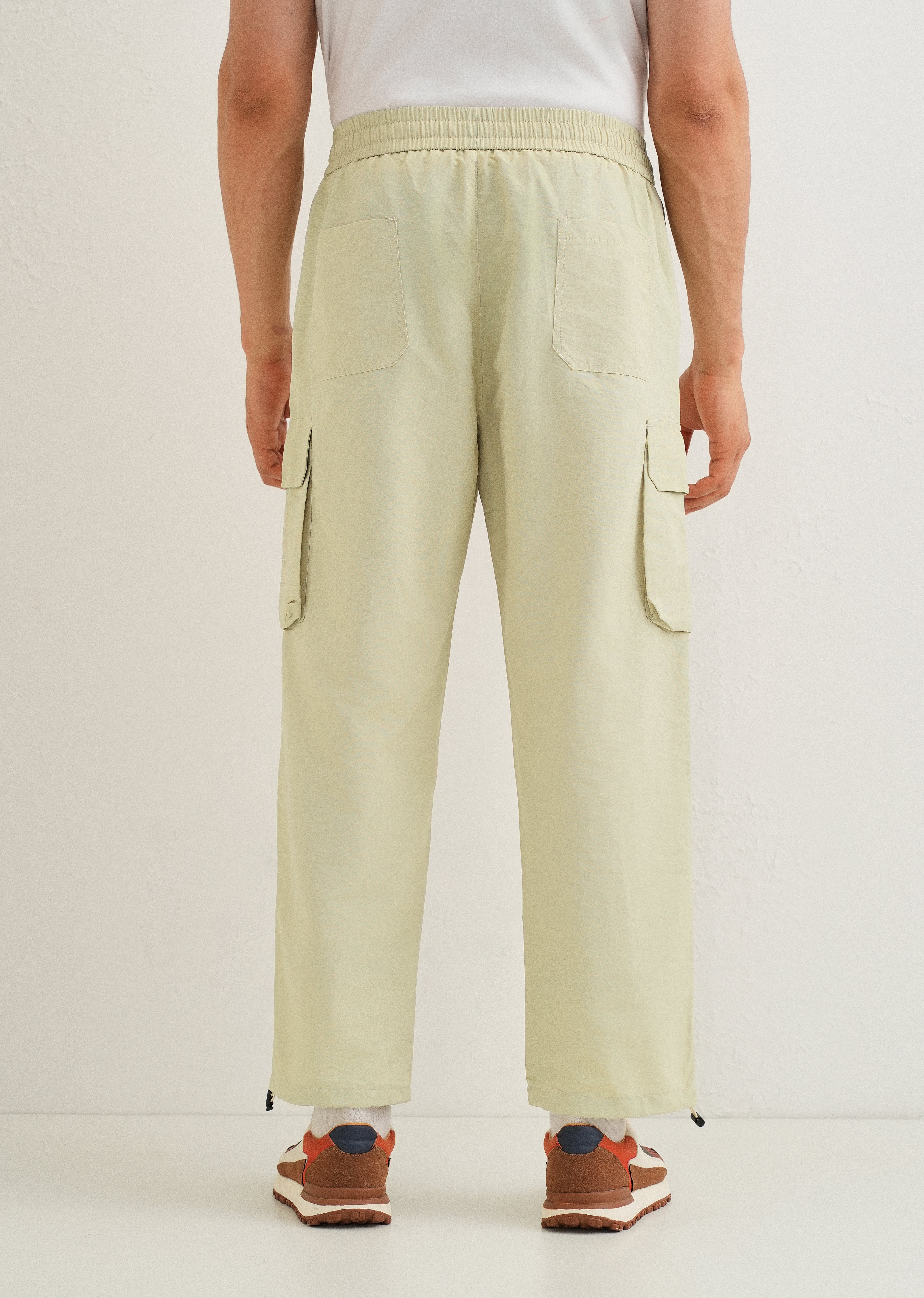 Pastel Green Relaxed Fit Cargo Pant