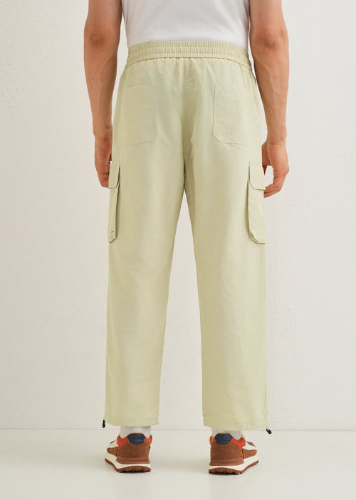 Pastel Green Relaxed Fit Cargo Pant