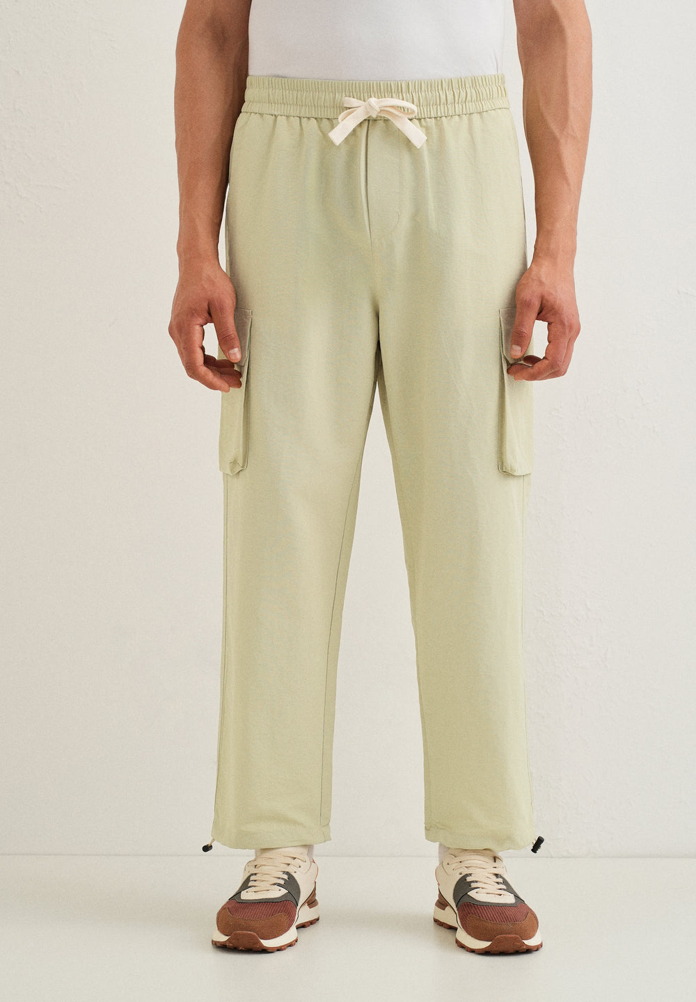 Pastel Green Relaxed Fit Cargo Pant