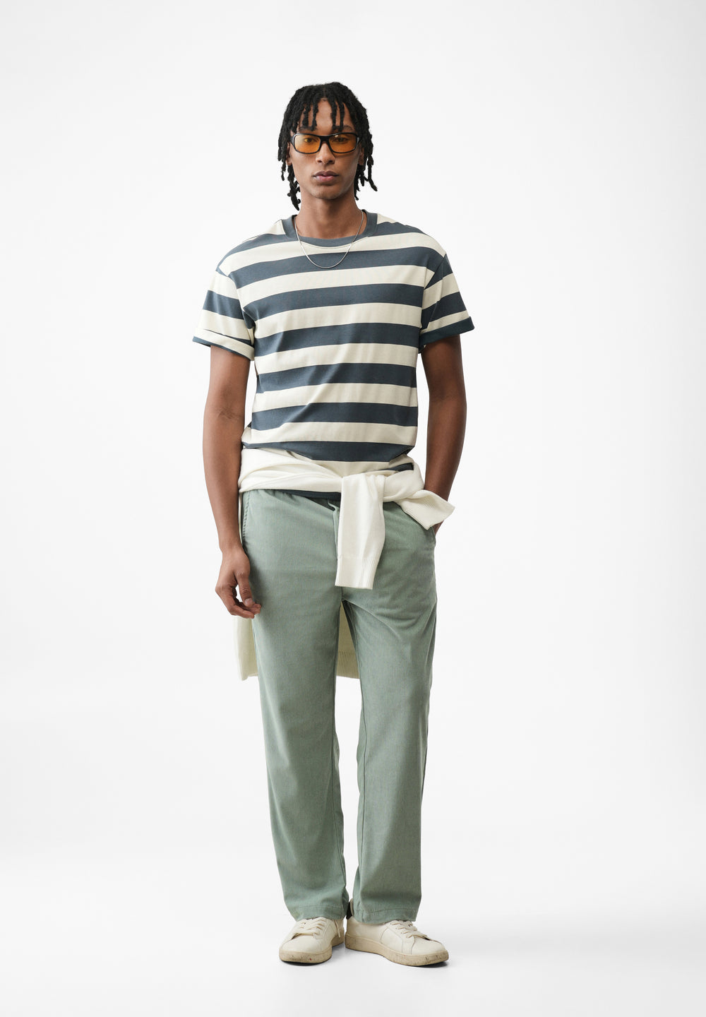 Pastel Green Thin Corduroy Pant