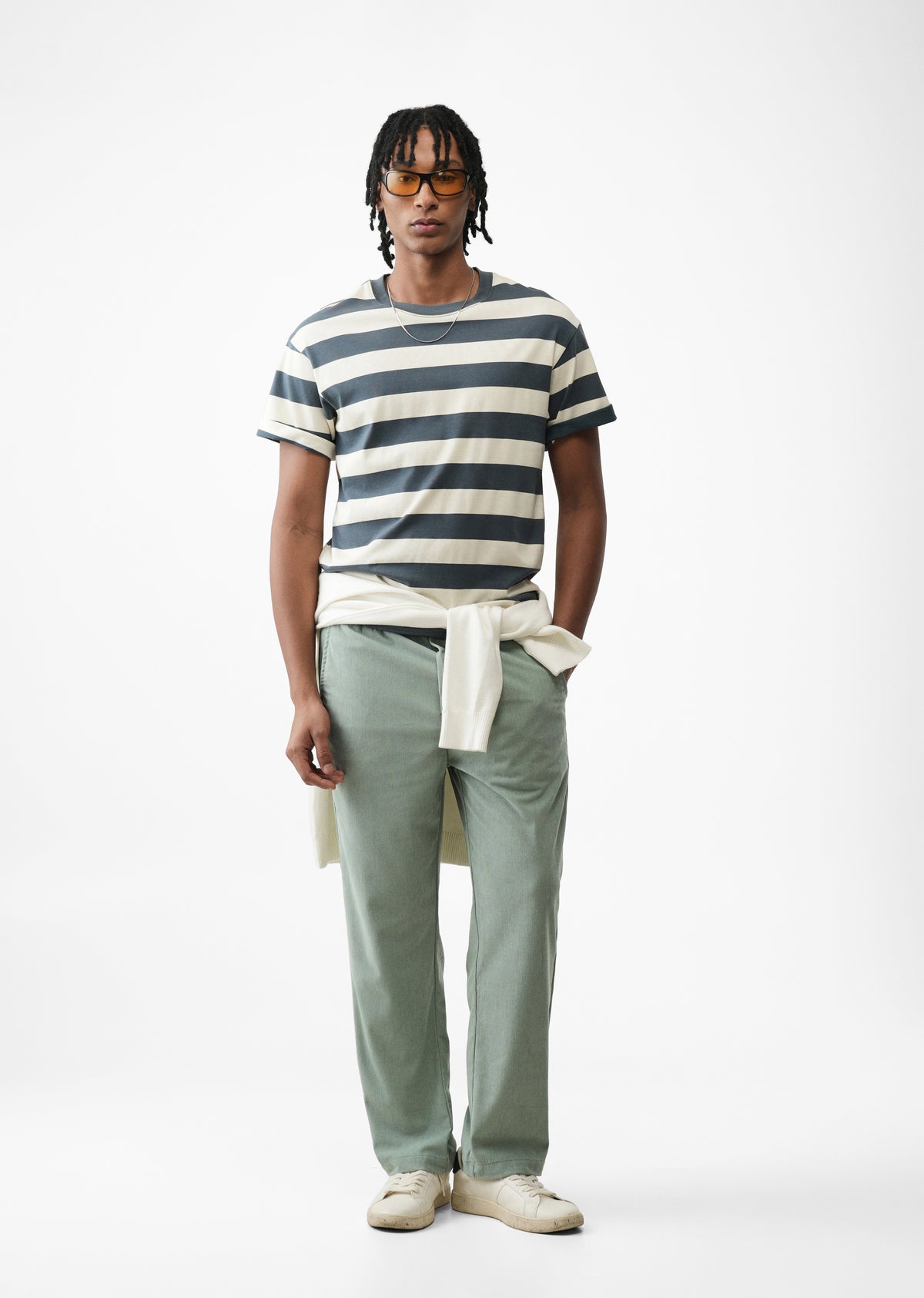 Pastel Green Thin Corduroy Pant