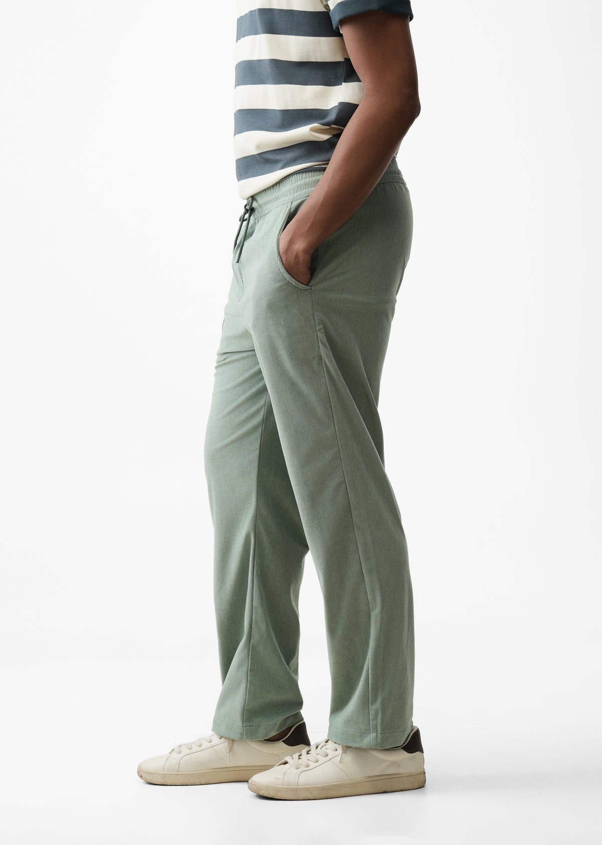 Pastel Green Thin Corduroy Pant