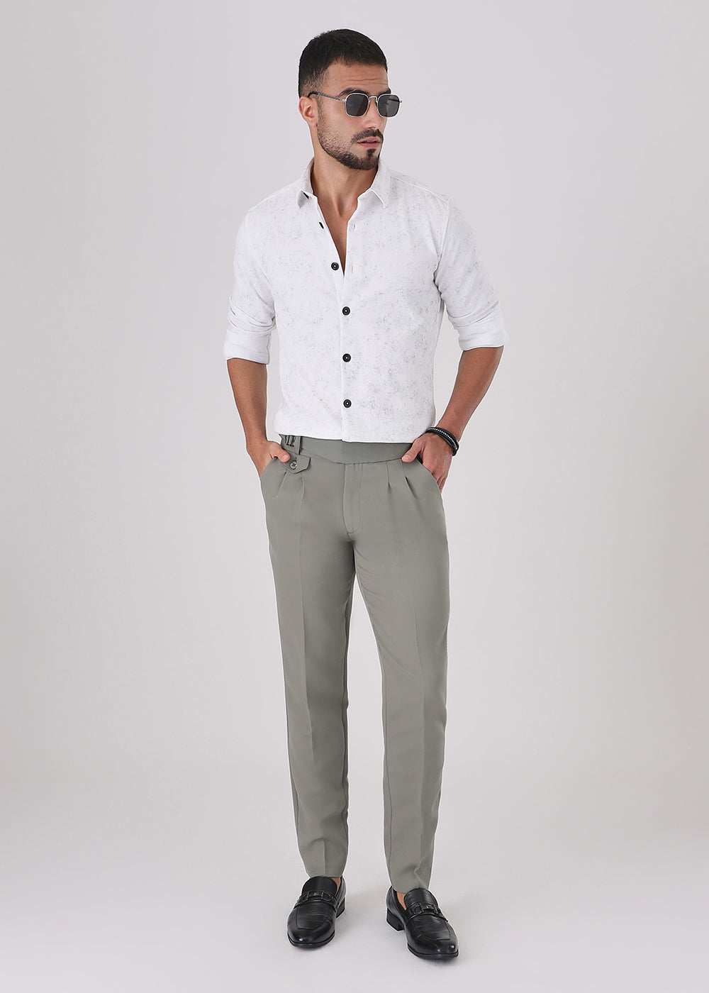 Pastel Grey Gurkha Pant