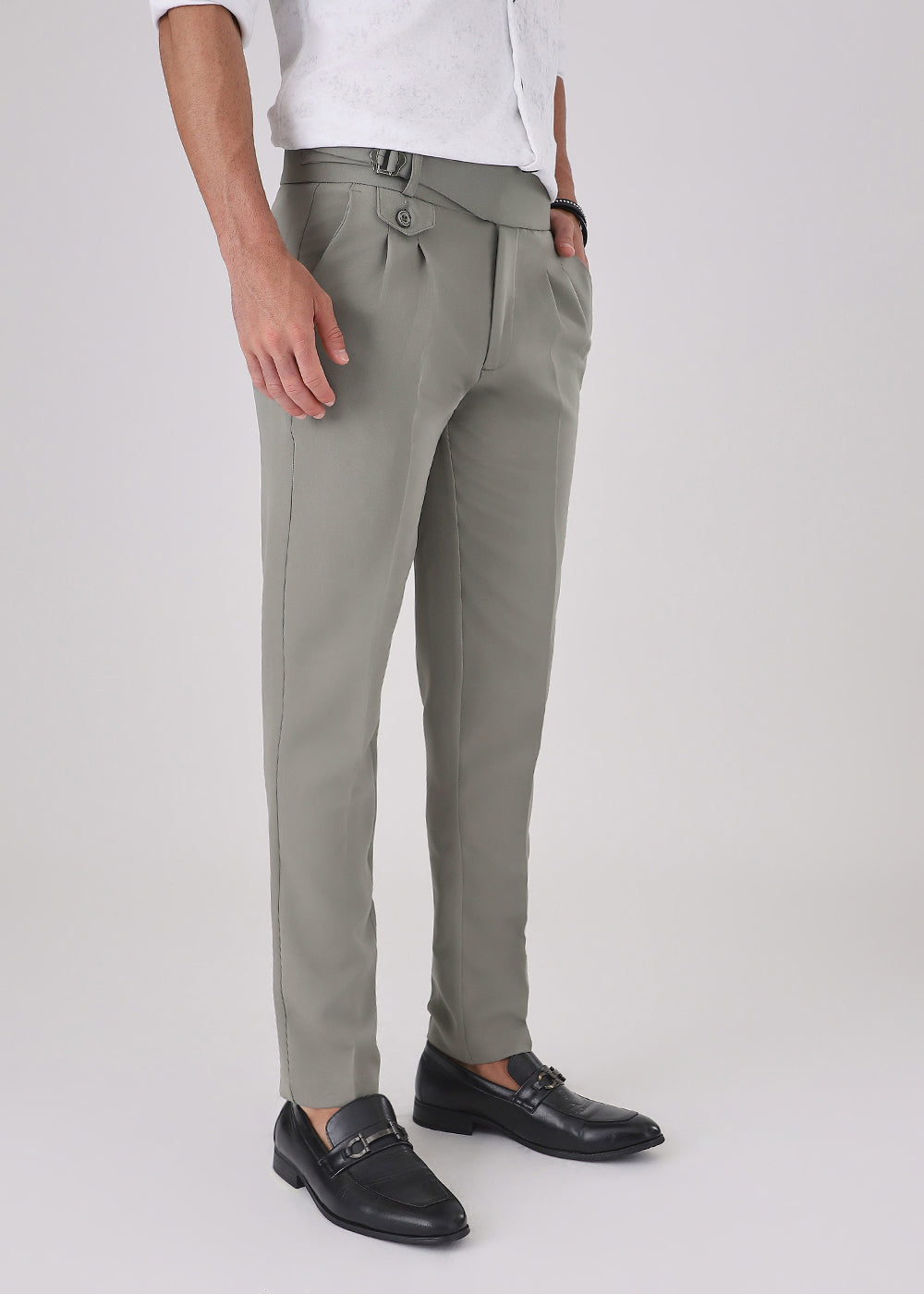 Pastel Grey Gurkha Pant