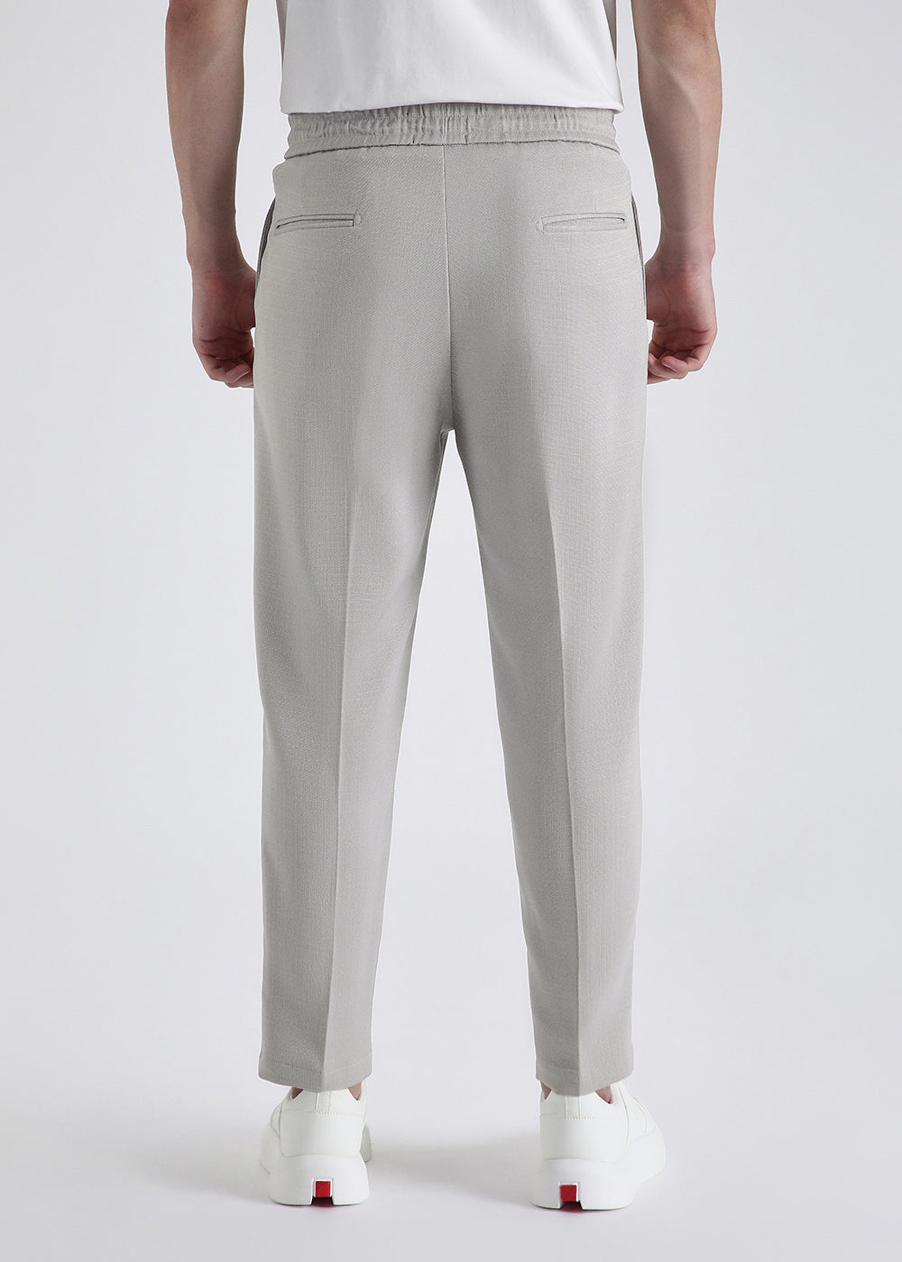 Pastel Grey Pleated Korean Pant