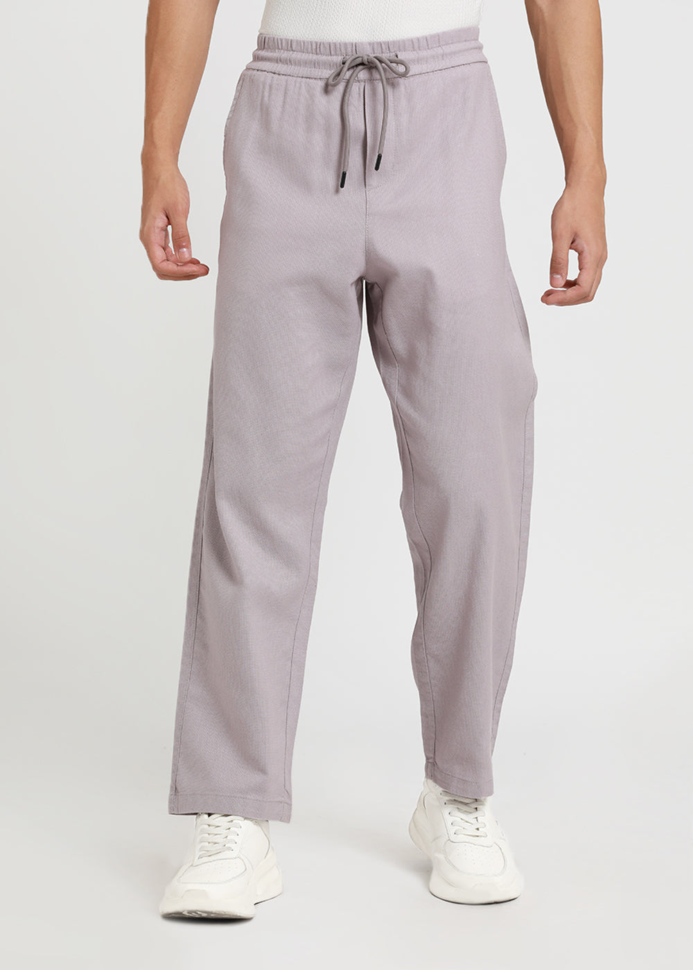 Pastel Lavender Textured Pants
