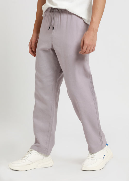 Pastel Lavender Textured Pants