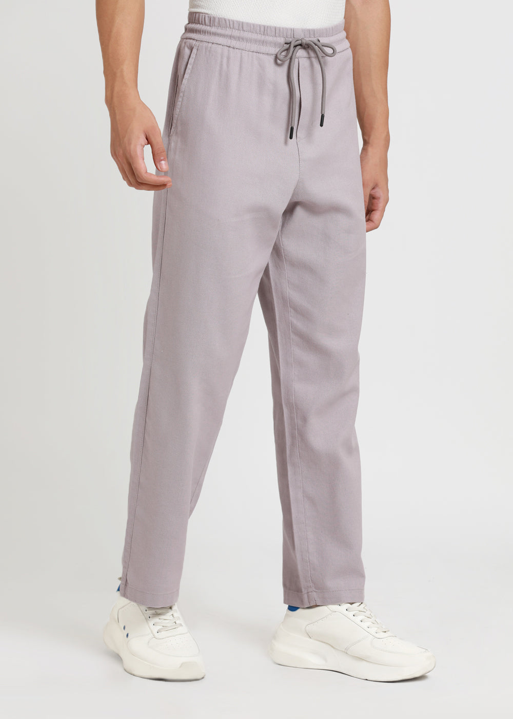 Pastel Lavender Textured Pants