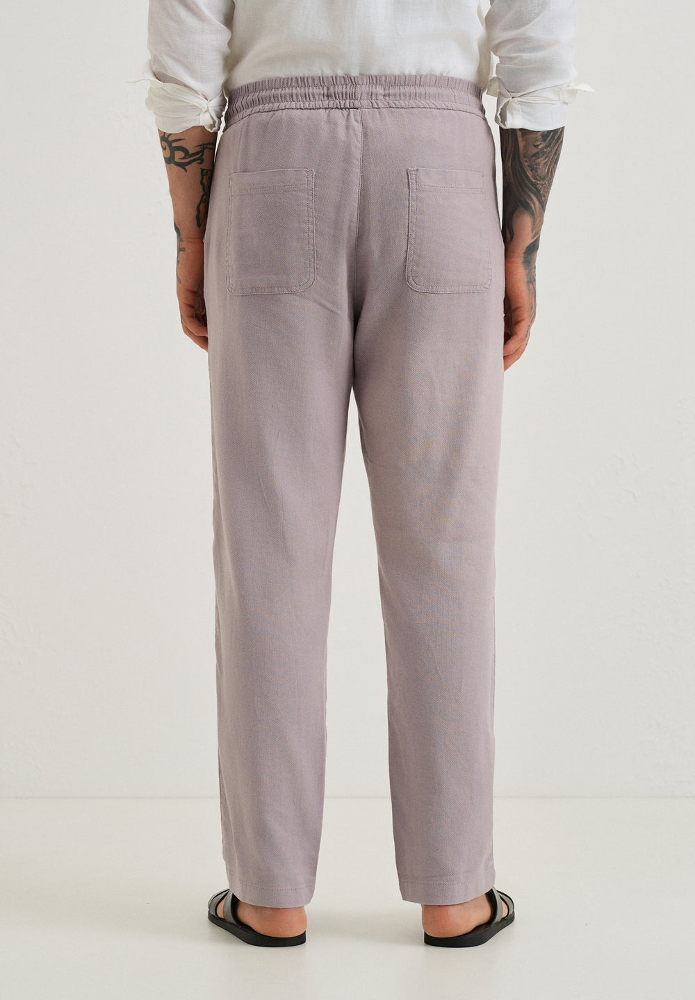 Pastel Lavender Textured Pants