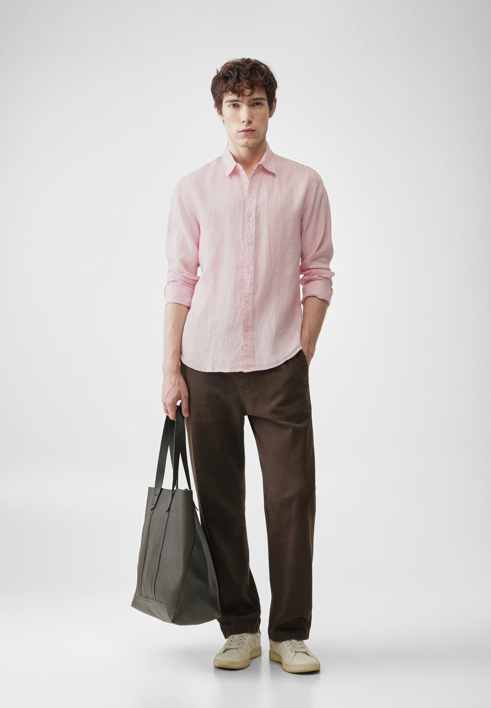Pastel Pink 100% Pure Linen Shirt
