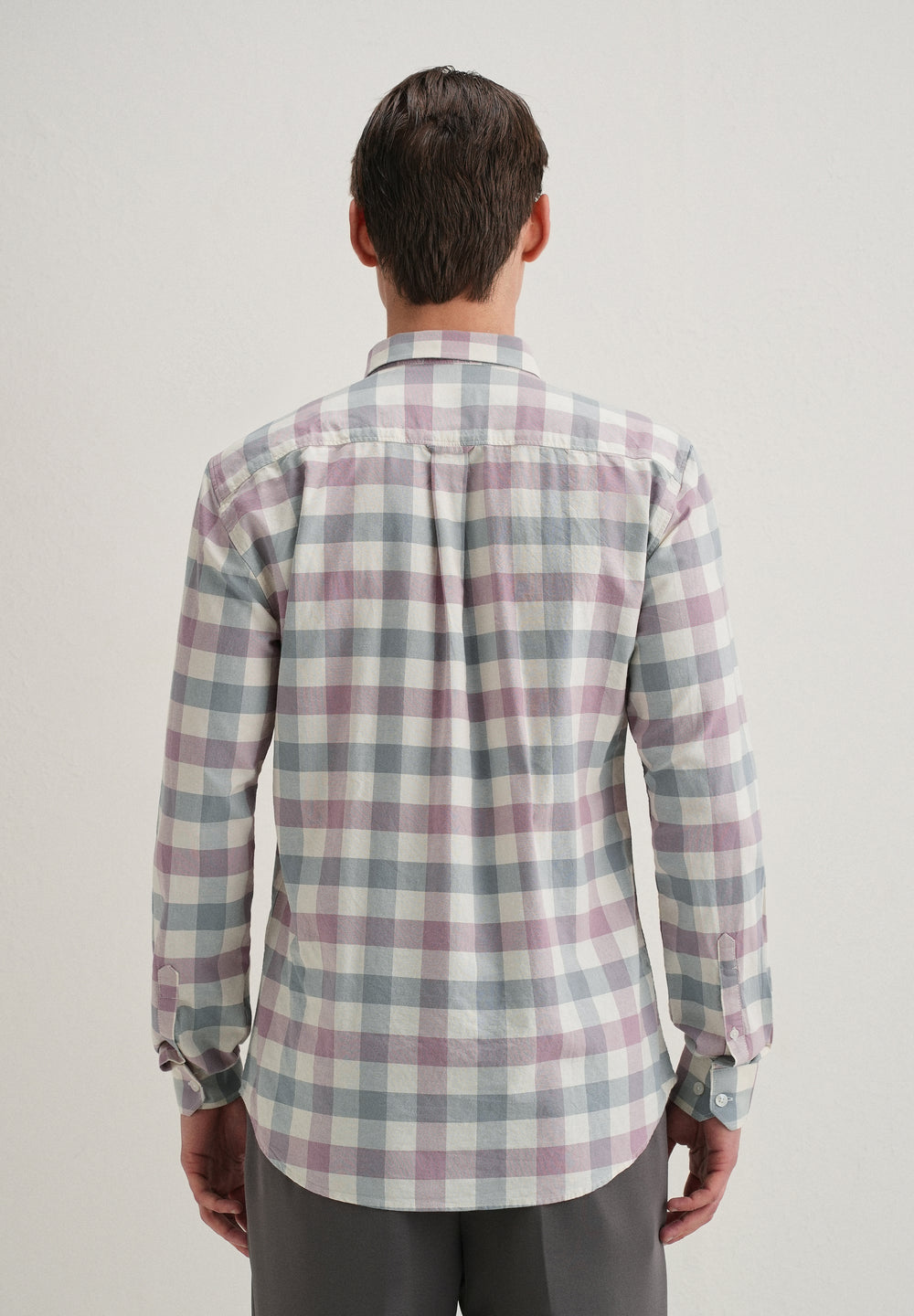 Pastel Pink Buffalo Check Shirt
