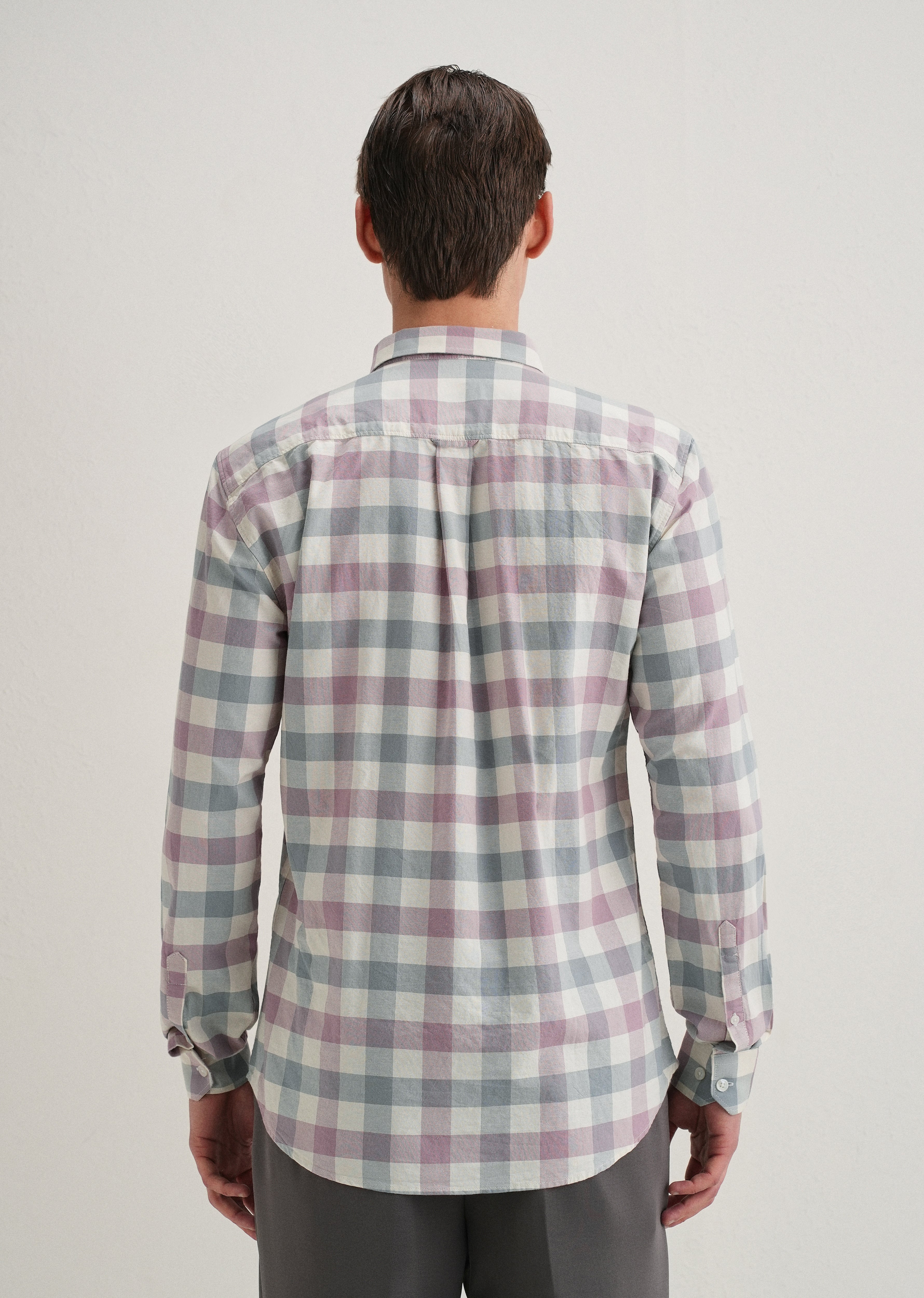Pastel Pink Buffalo Check Shirt