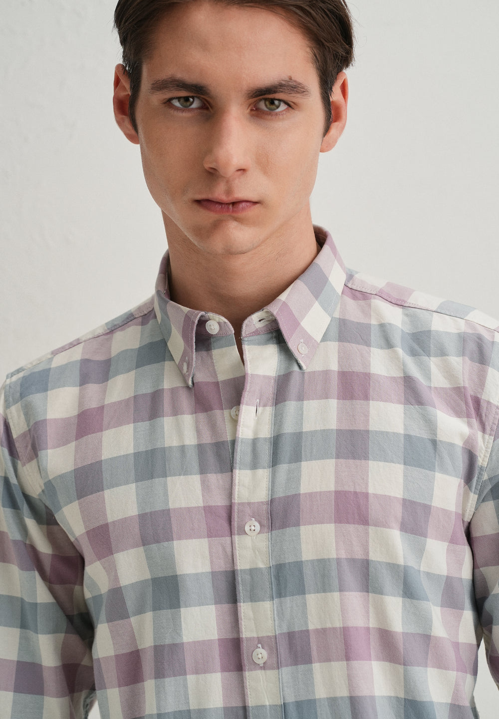 Pastel Pink Buffalo Check Shirt