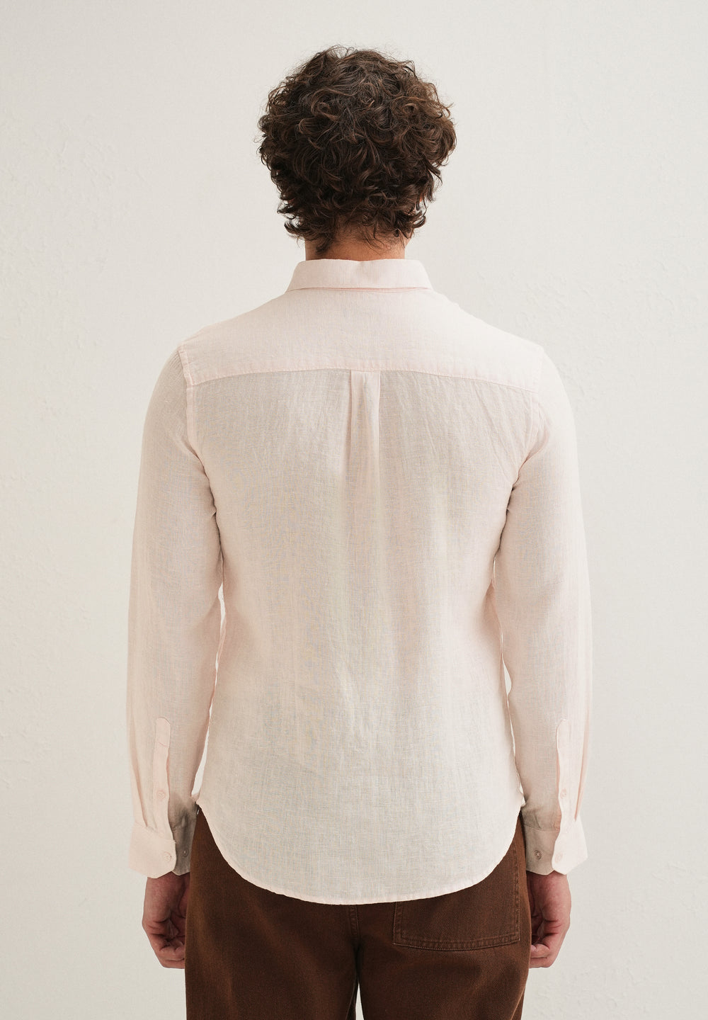 Pastel Pink Pure Linen Shirt