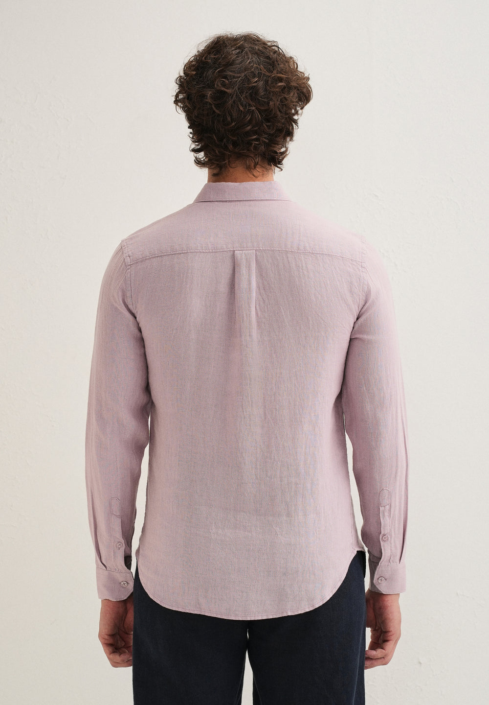 Pastel Purple Pure Linen Shirt