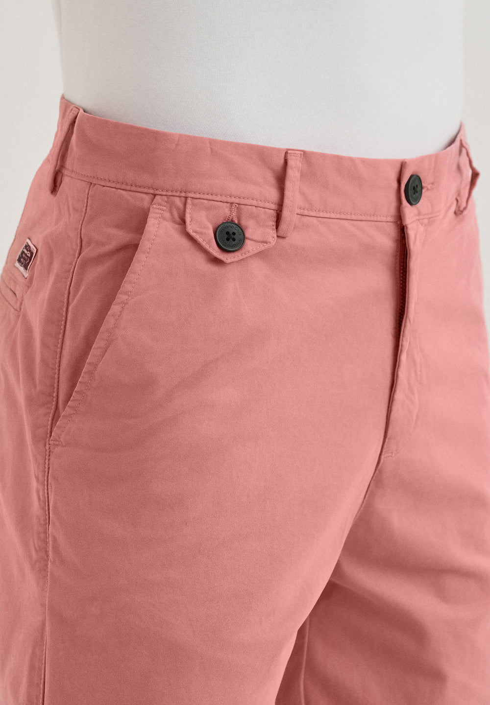 Pastel Red Cotton Shorts