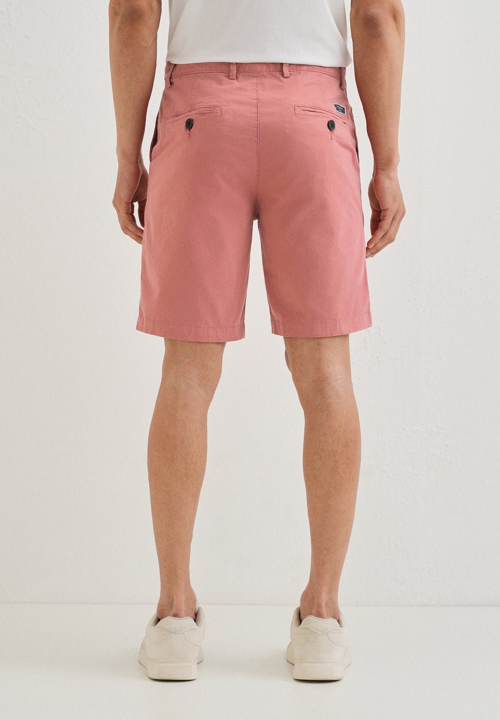 Pastel Red Cotton Shorts