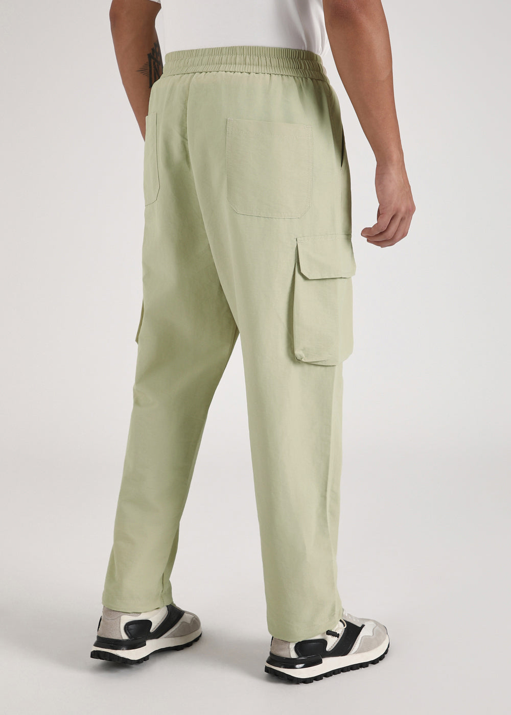 Pastel Green Relaxed Fit Track Pant