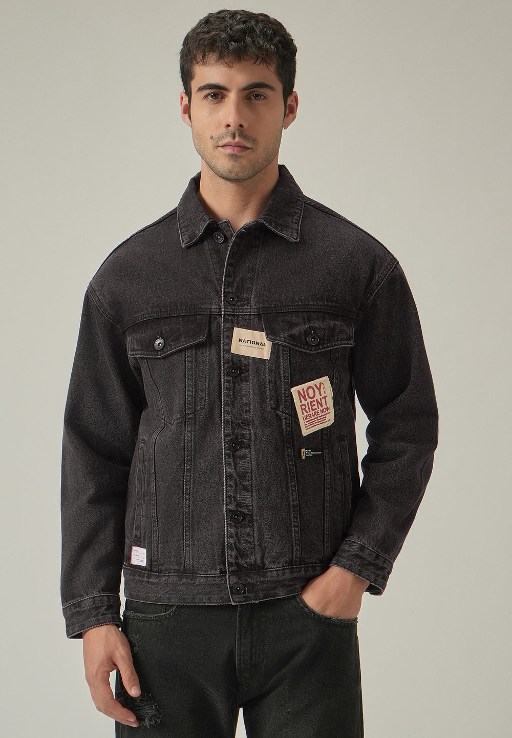 Patch Detail Denim Jacket
