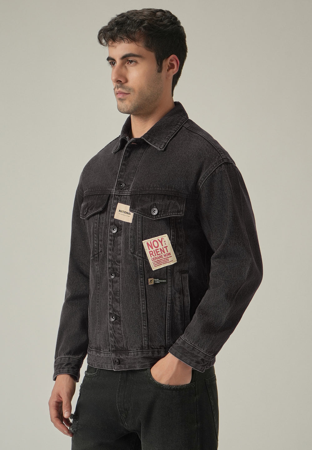 Patch Detail Denim Jacket
