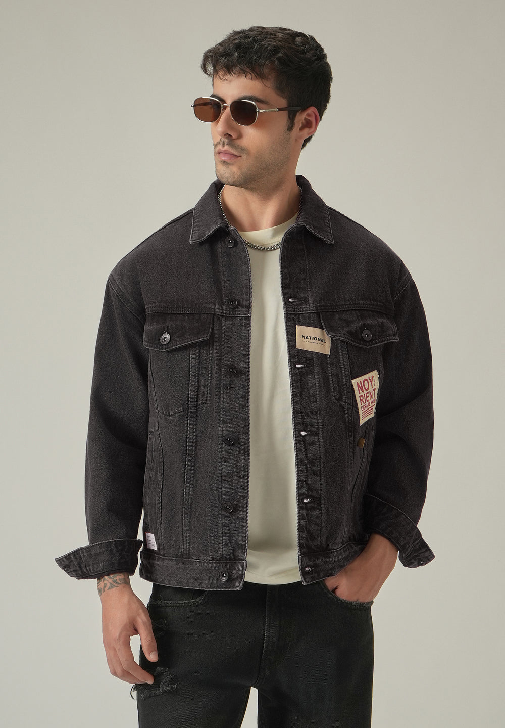 Patch Detail Denim Jacket