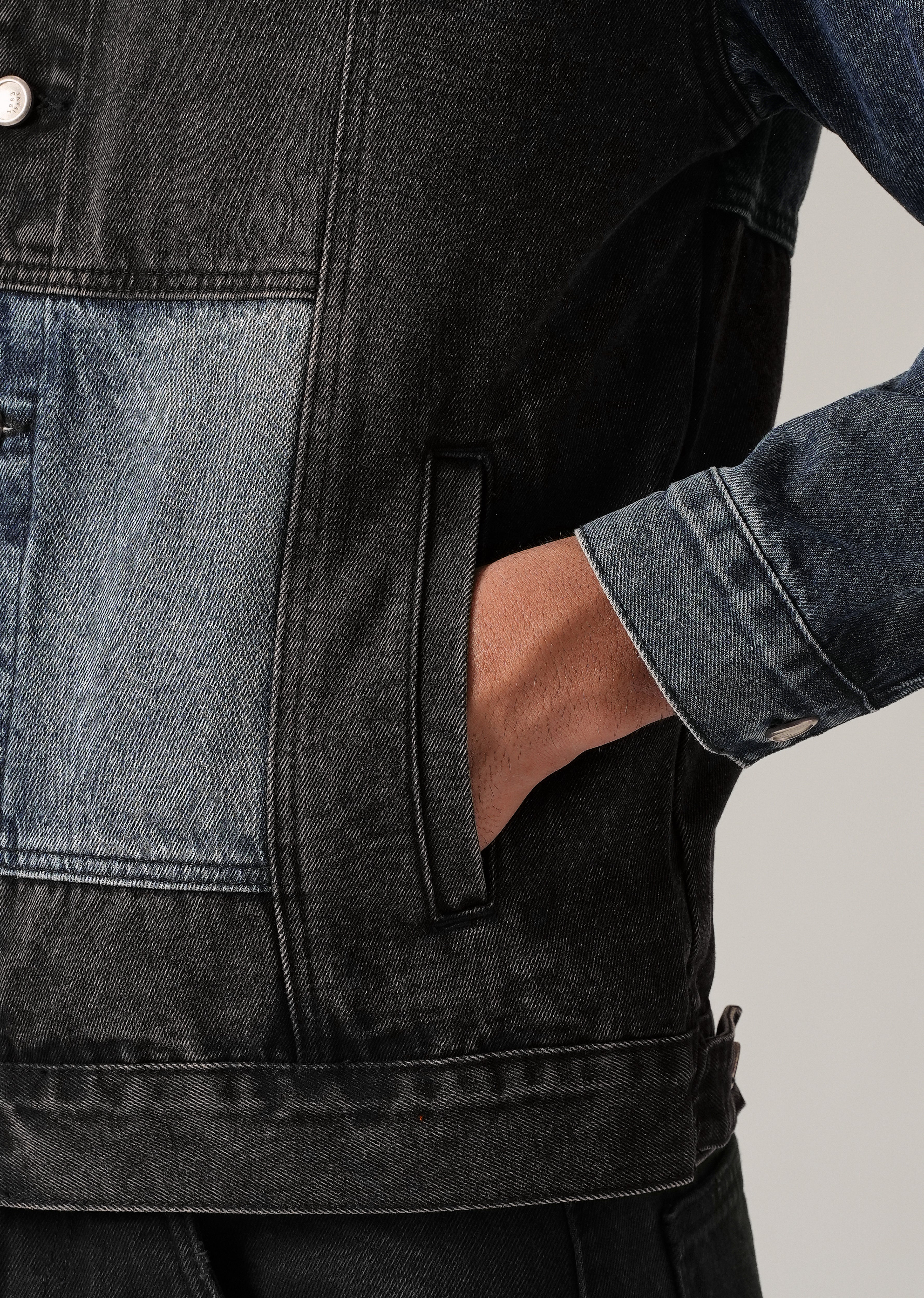 Patchwork Denim Shacket