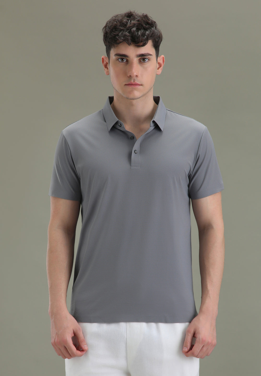 Patterned Violet Stitchless Polo T-shirt