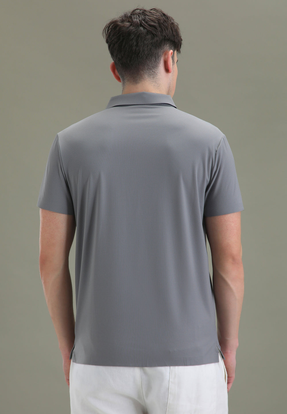 Patterned Violet Stitchless Polo T-shirt