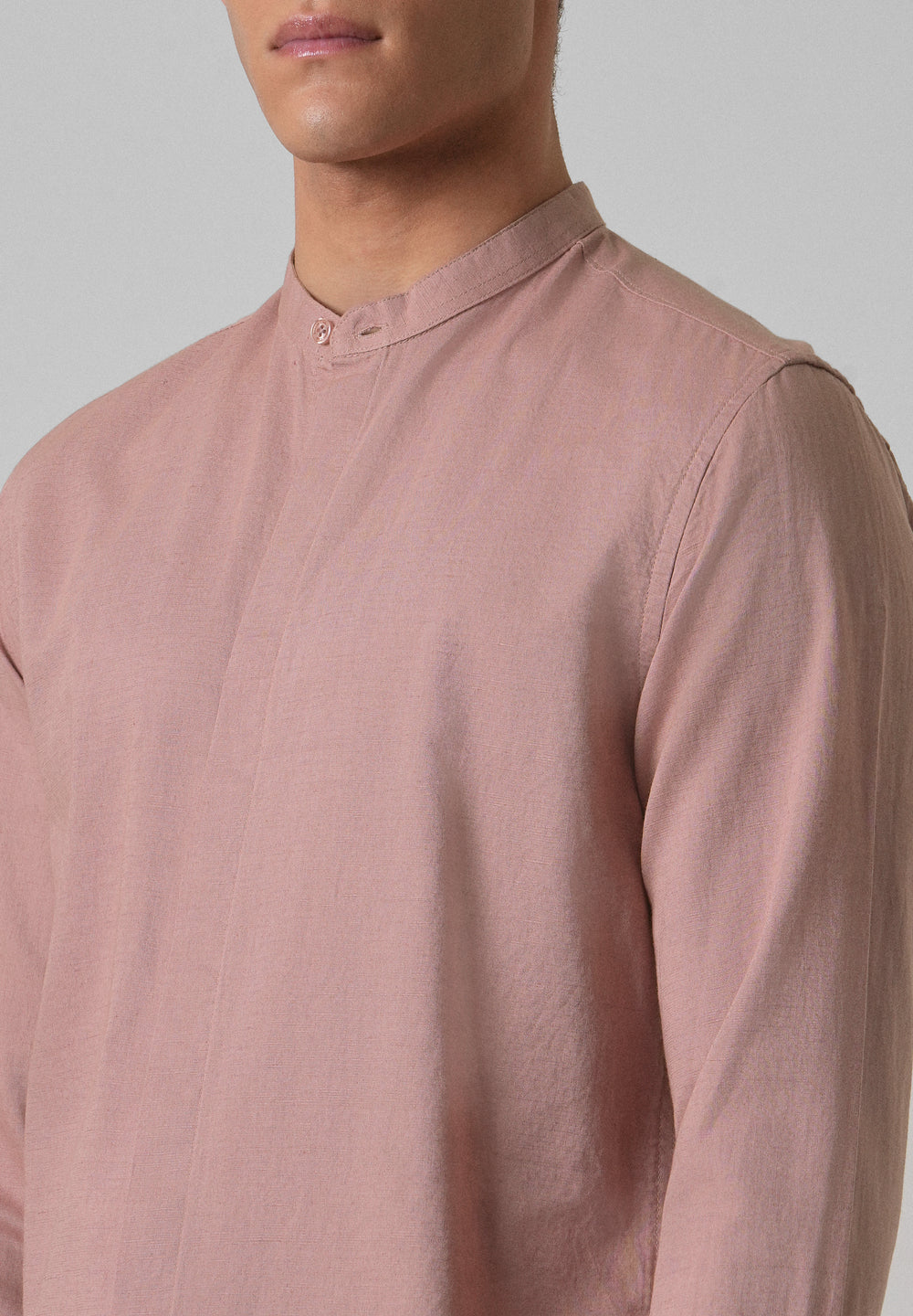 Peach Cotton Linen Shirt