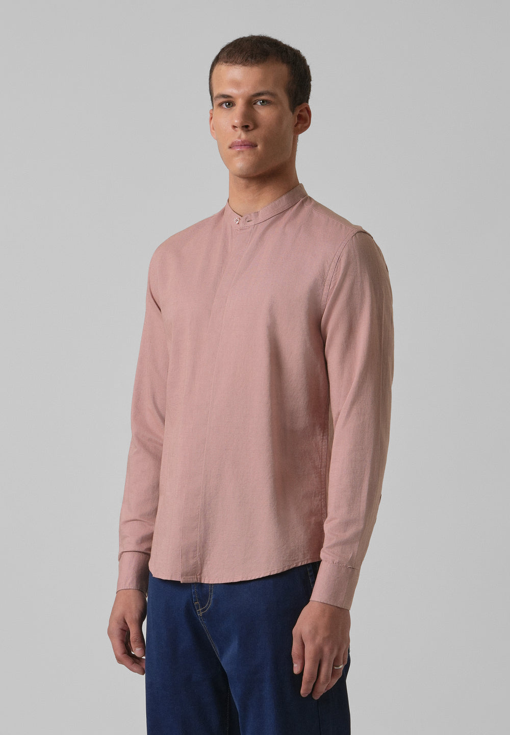 Peach Cotton Linen Shirt