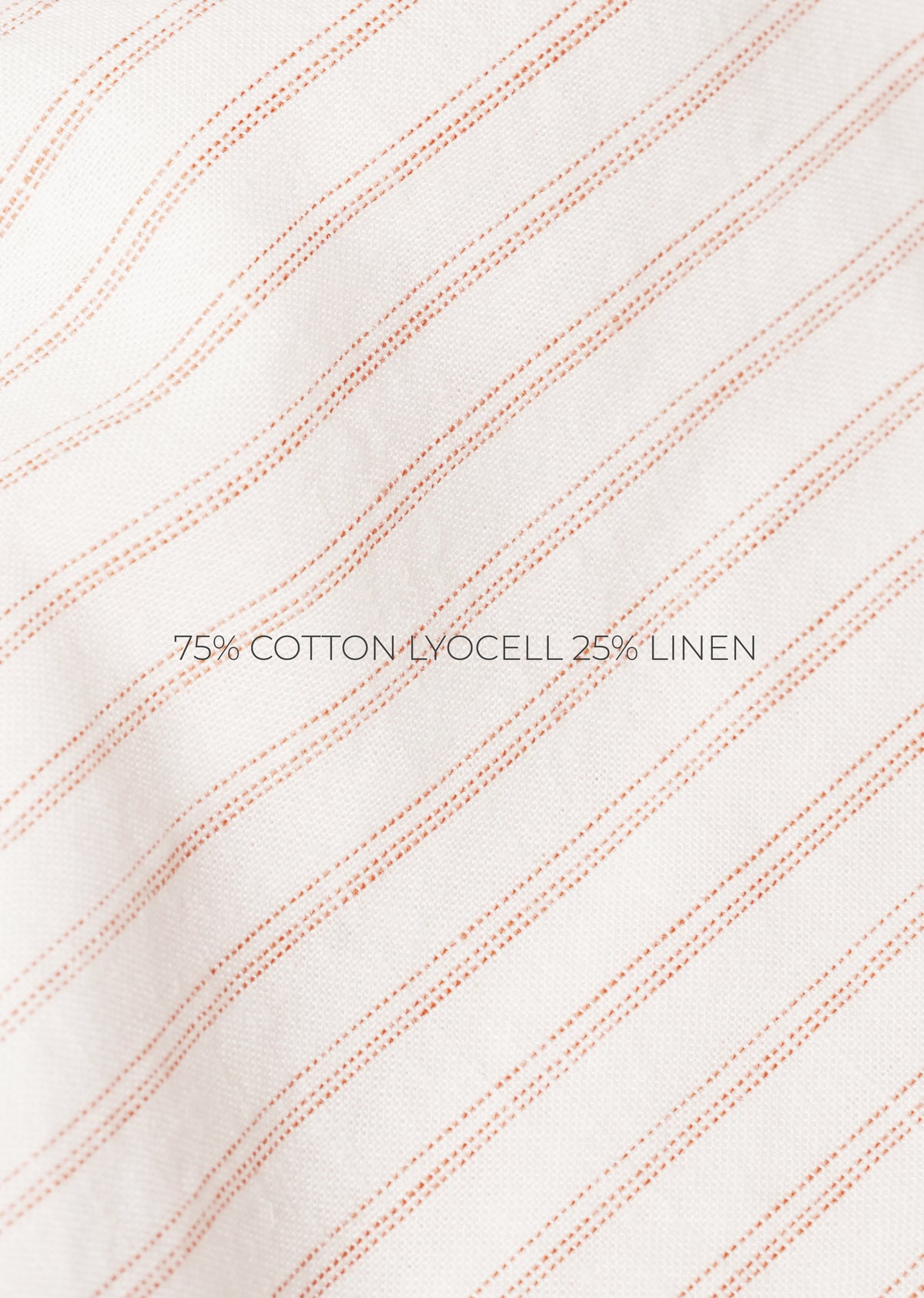 Peach Lyocell Linen Self Stripe Shirt