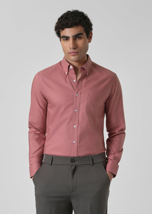 Peach Pink Cotton Linen Shirt