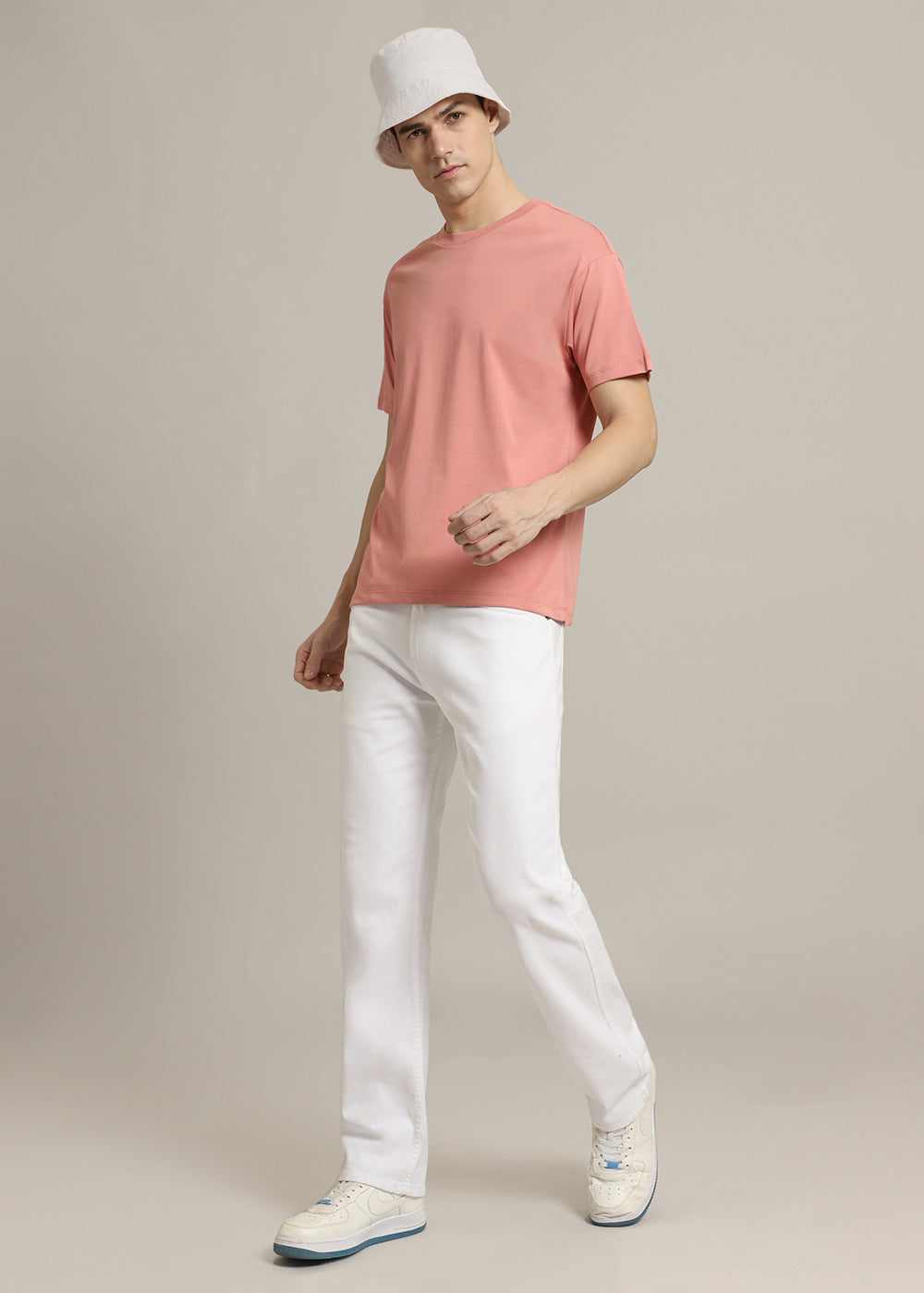 Peach Regular Fit T-shirt