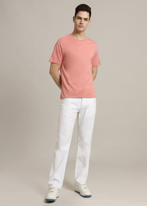 Peach Regular Fit T-shirt