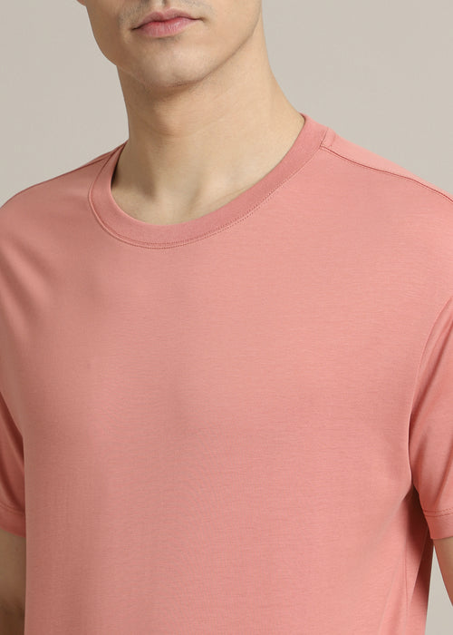 Peach Regular Fit T-shirt