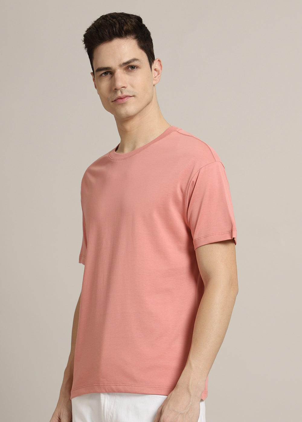 Peach Regular Fit T-shirt