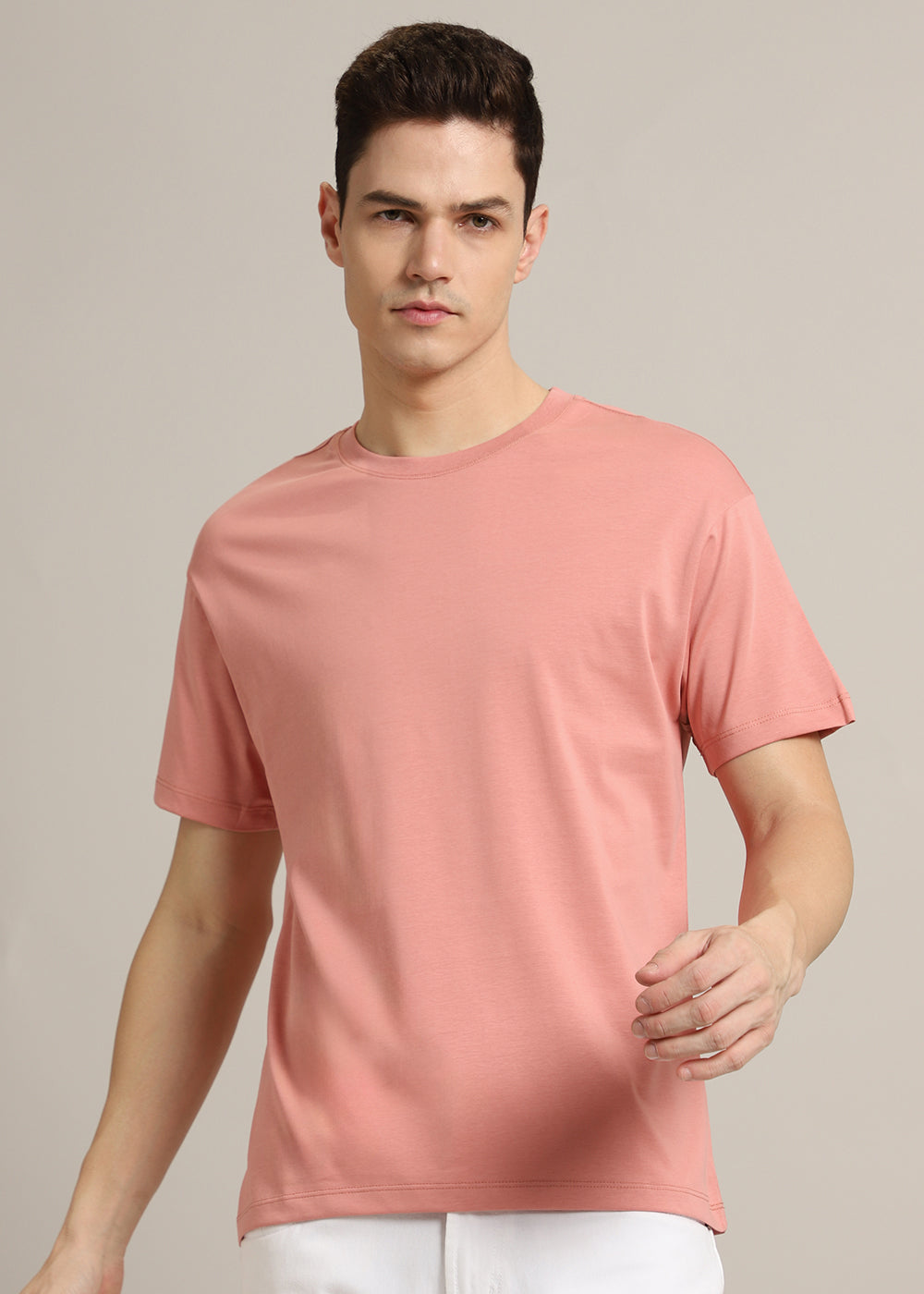 Peach Regular Fit T-shirt