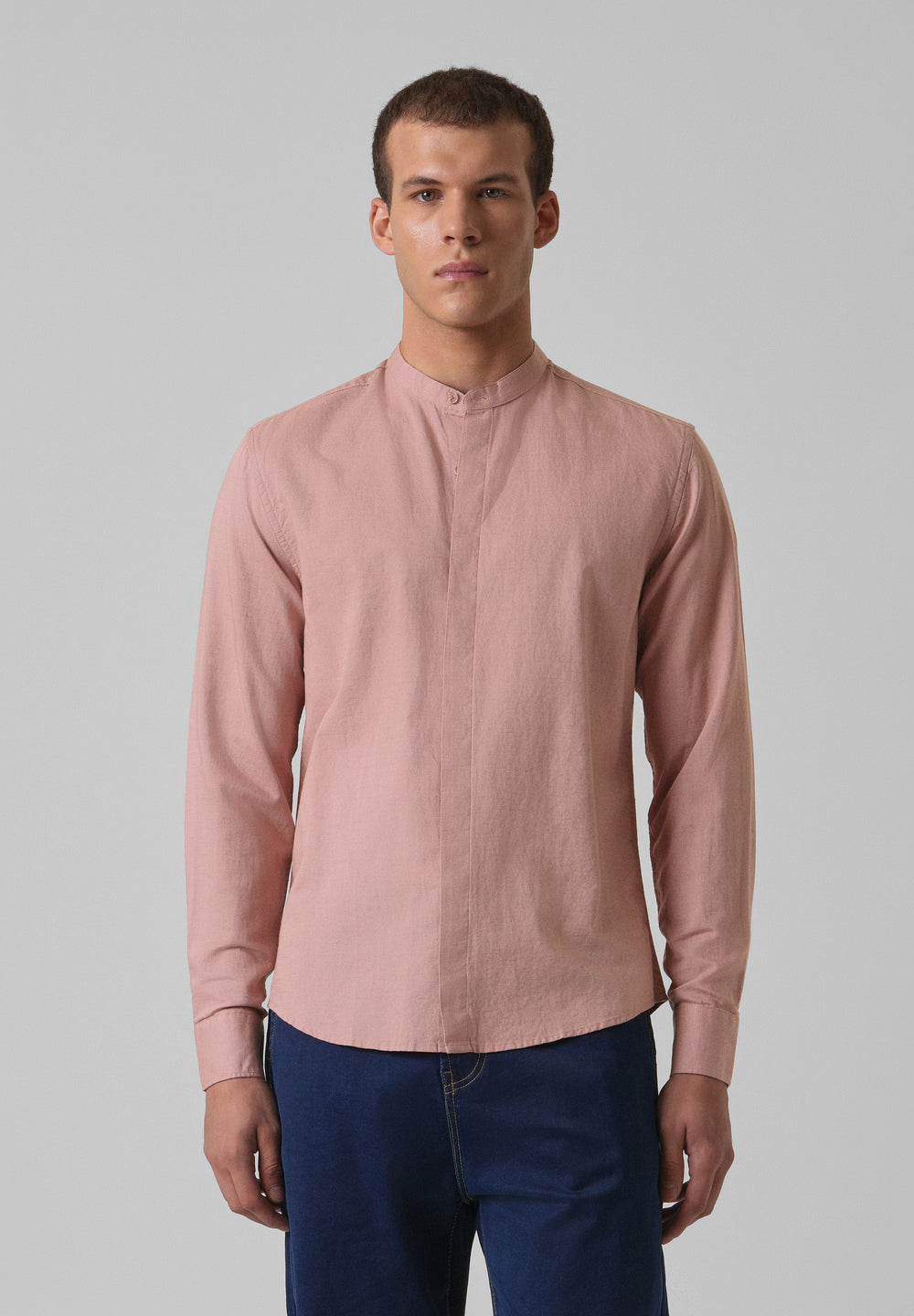 Peach Cotton Linen Shirt