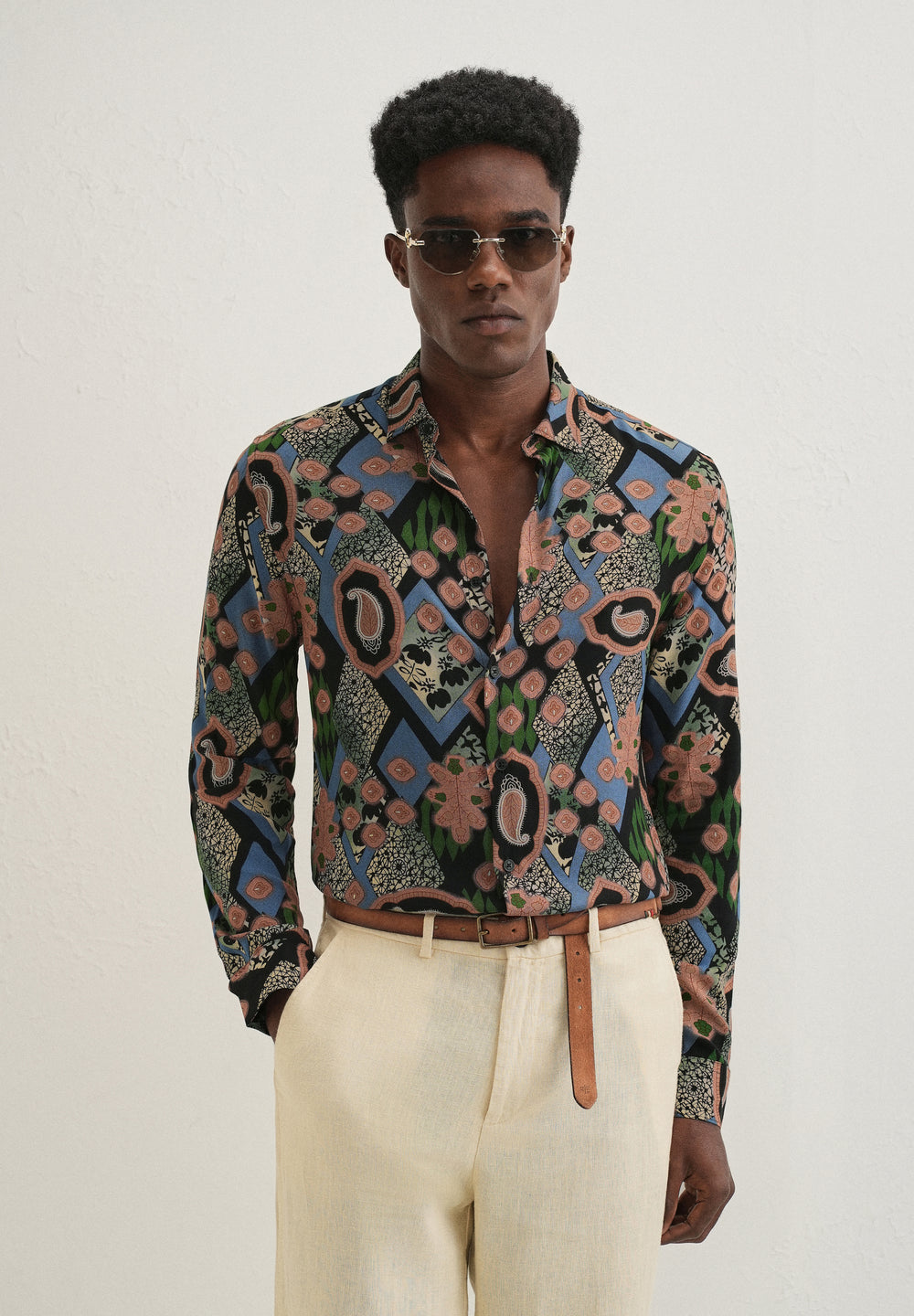 Peach Feather Shirt