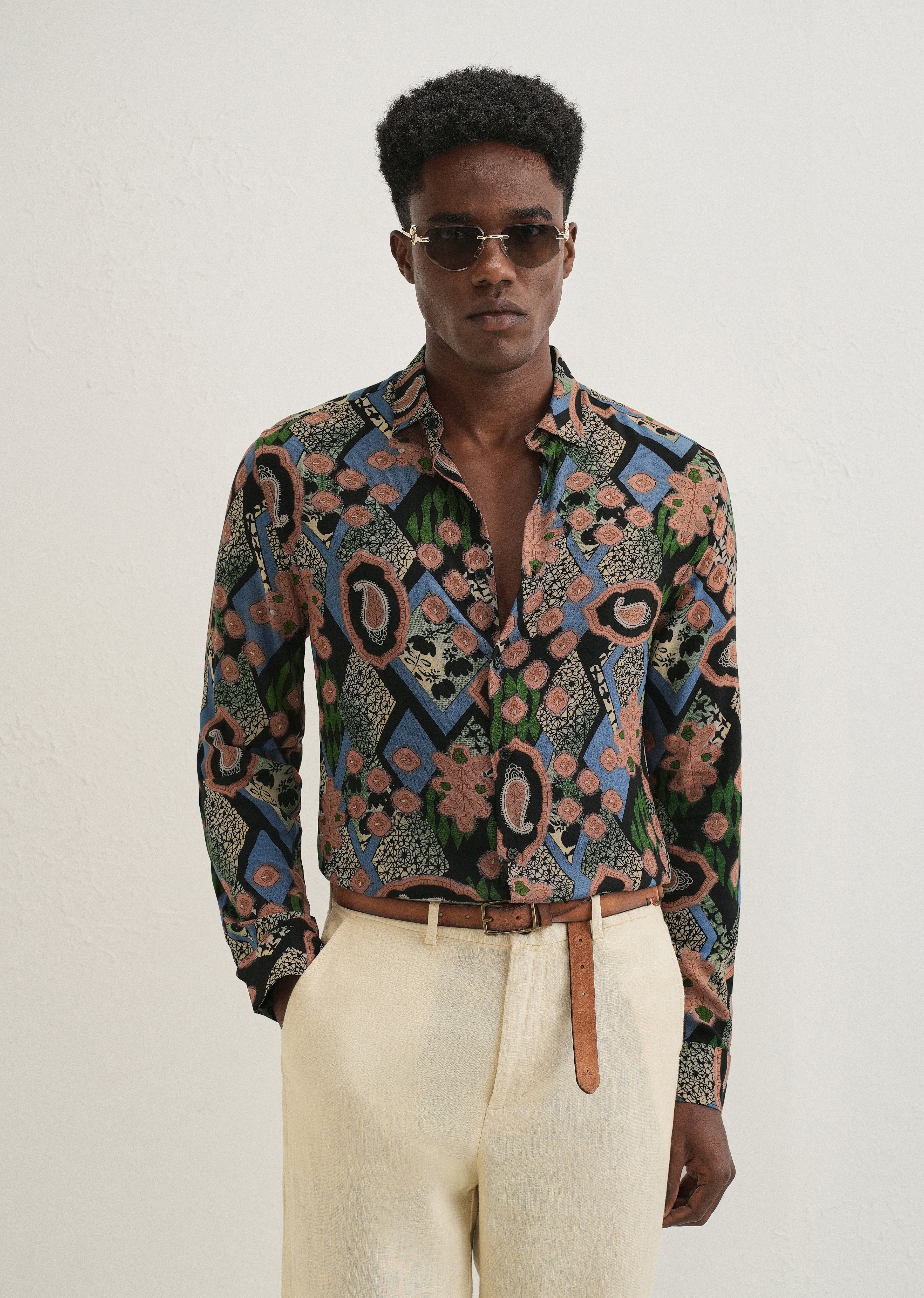 Peach Feather Shirt