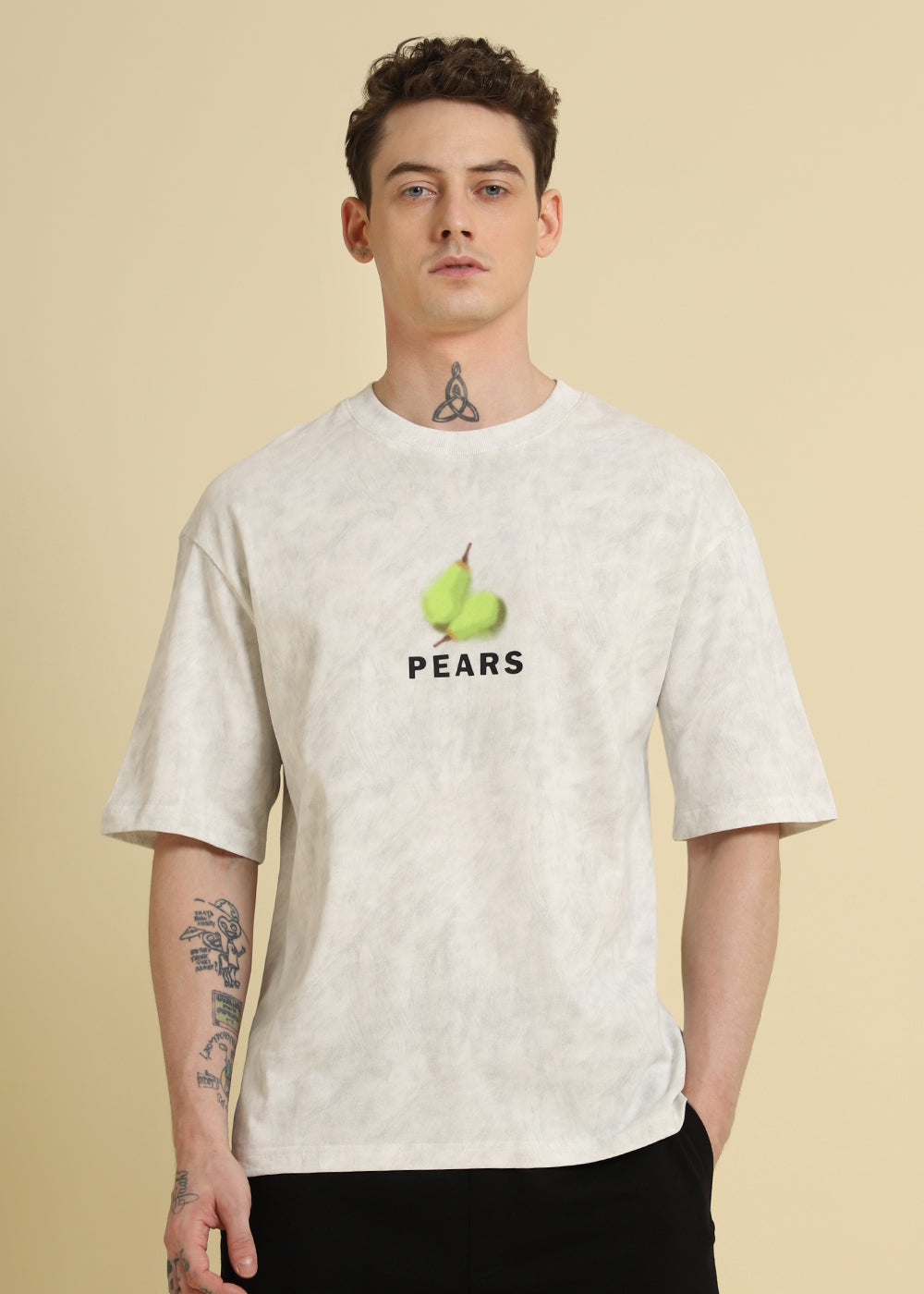 Pear Gradient Off White Oversized T-Shirt